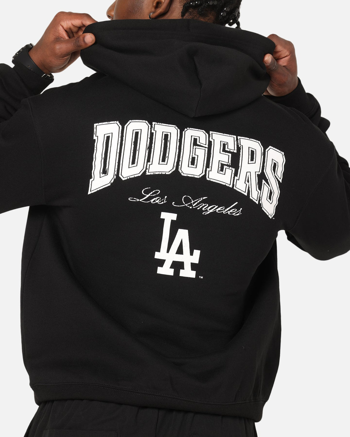 Majestic Athletic Los Angeles Dodgers Champs Serial Mono Hoodie Black