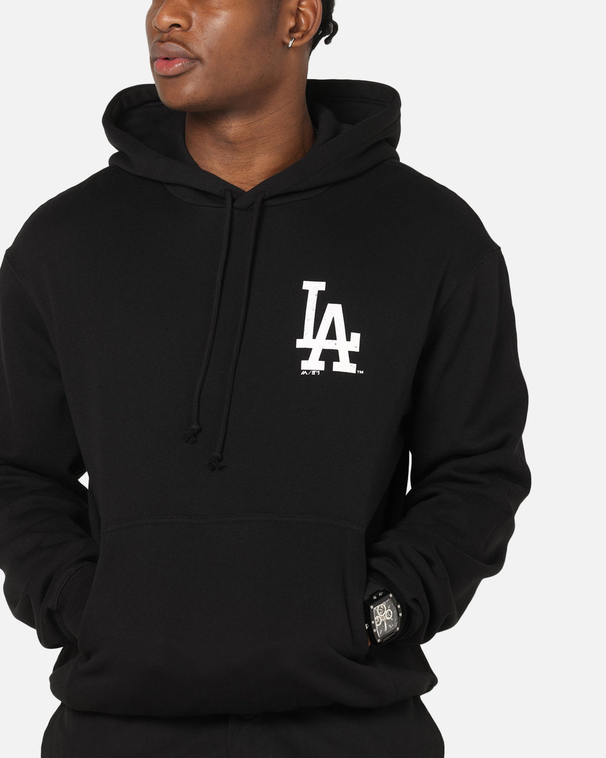 Majestic Athletic Los Angeles Dodgers Champs Serial Mono Hoodie Black