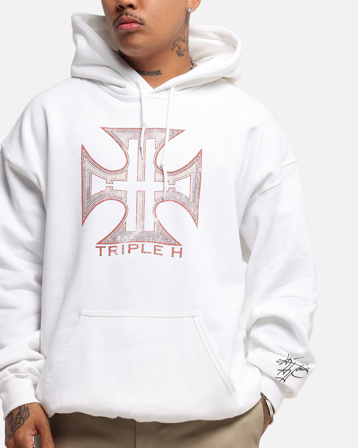 Culture Kings X WWE Triple H Wrestlemania XLI Premium Hoodie White