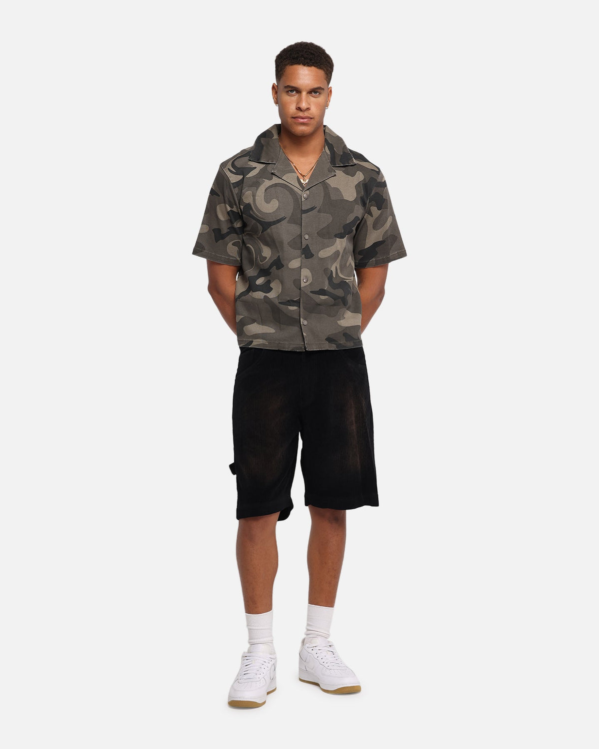 XXIII Washed Camo Button Up Shirt Camo