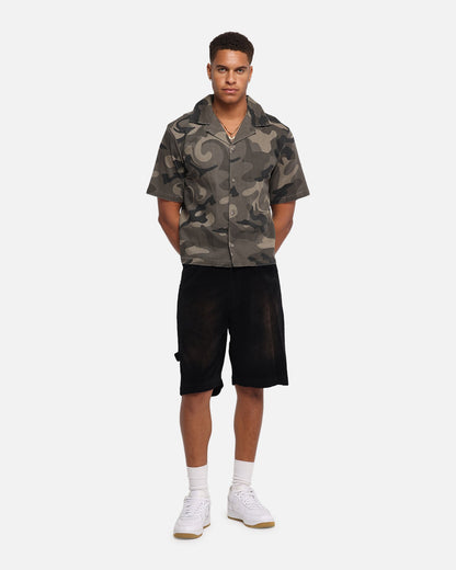 XXIII Washed Camo Button Up Shirt Camo