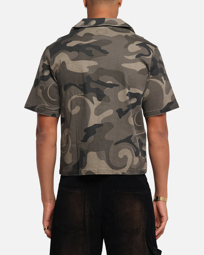 XXIII Washed Camo Button Up Shirt Camo