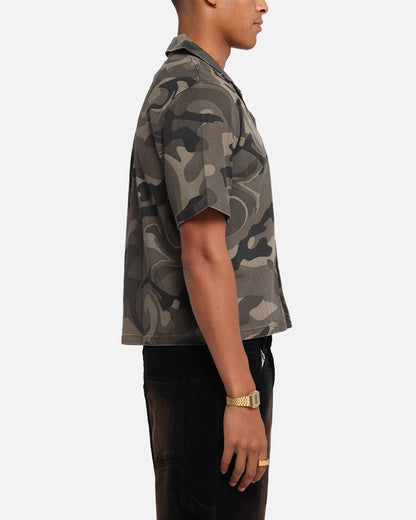 XXIII Washed Camo Button Up Shirt Camo