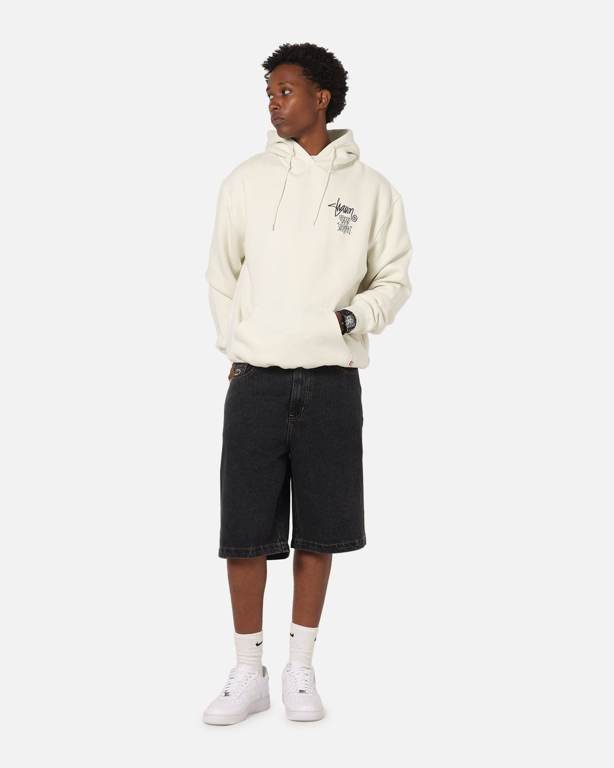 S Double Choose Your Weapon Hoodie Washed White