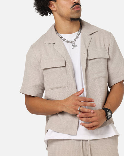 XXIII Textured Button Up Shirt Stone