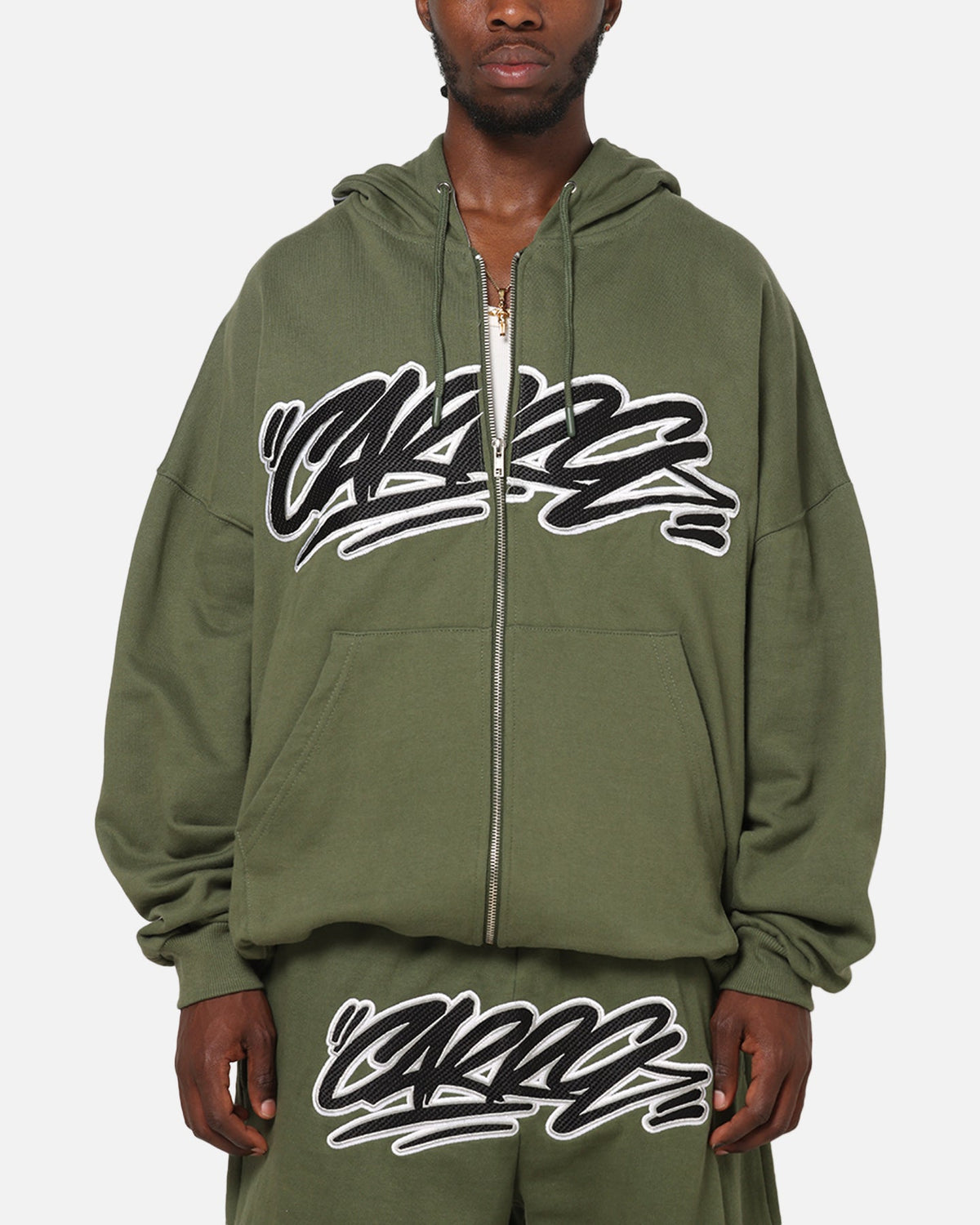 Carre Terrace Zip Hoodie Olive