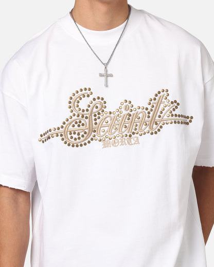 Saint Morta Rodeo Drive Boxy T-Shirt White/Brown