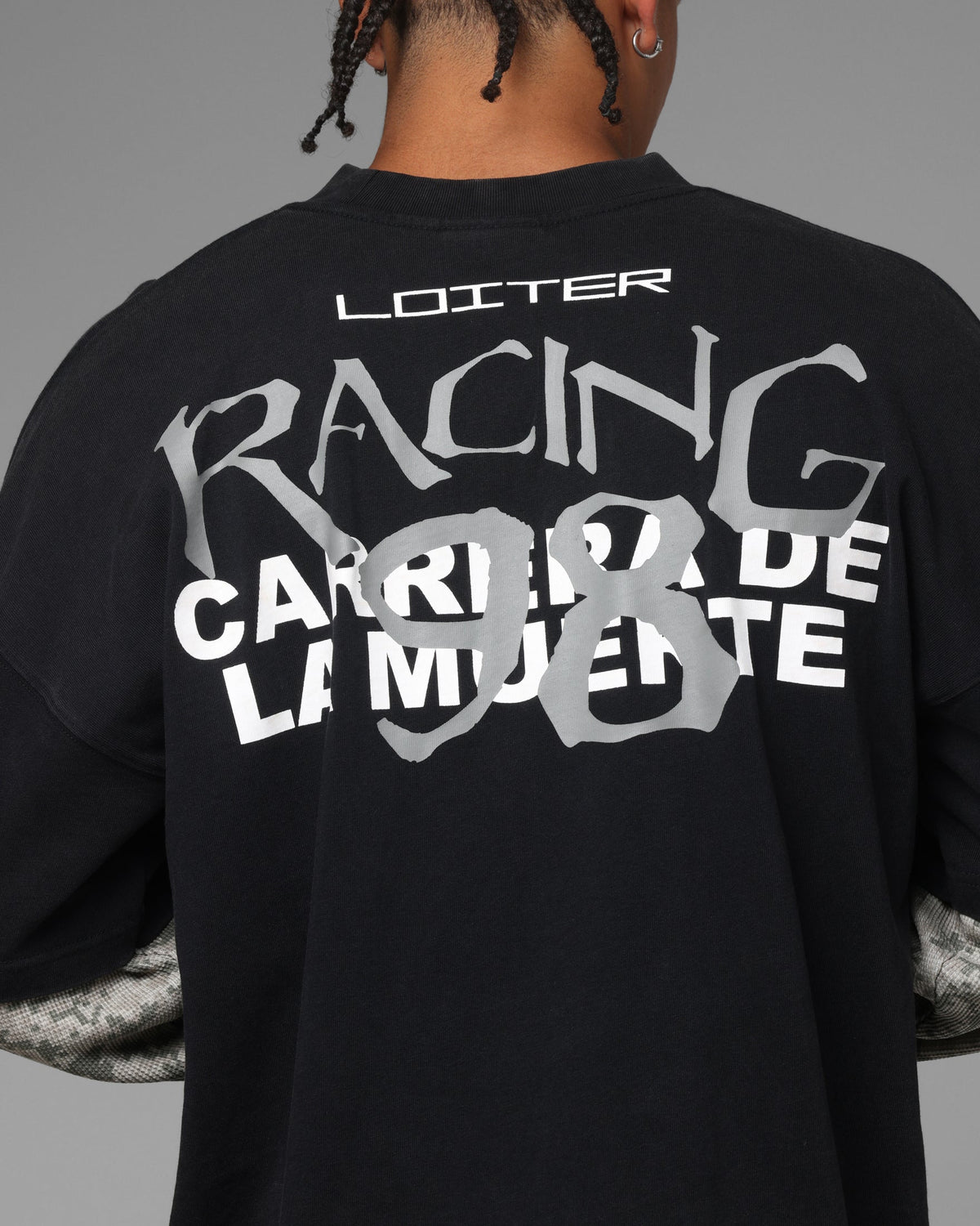 Loiter Performance Layered Long Sleeve T-Shirt Black