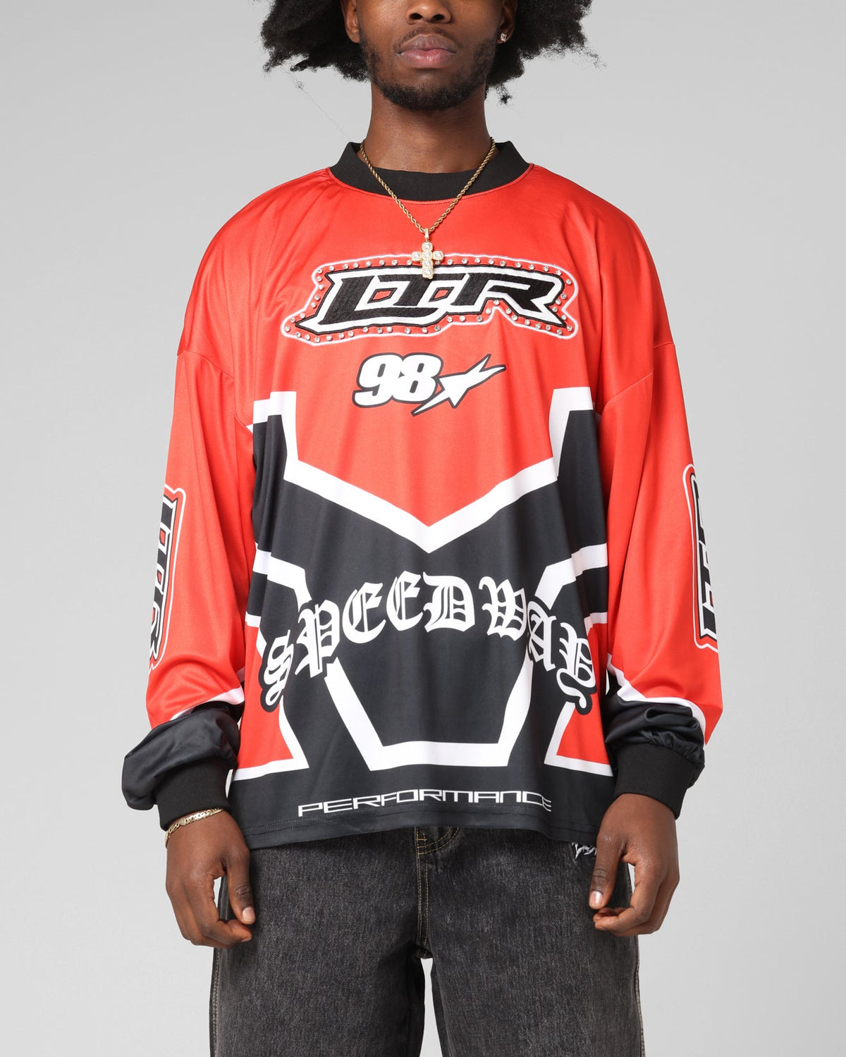 Loiter Thrill Racing Long Sleeve T-Shirt Red