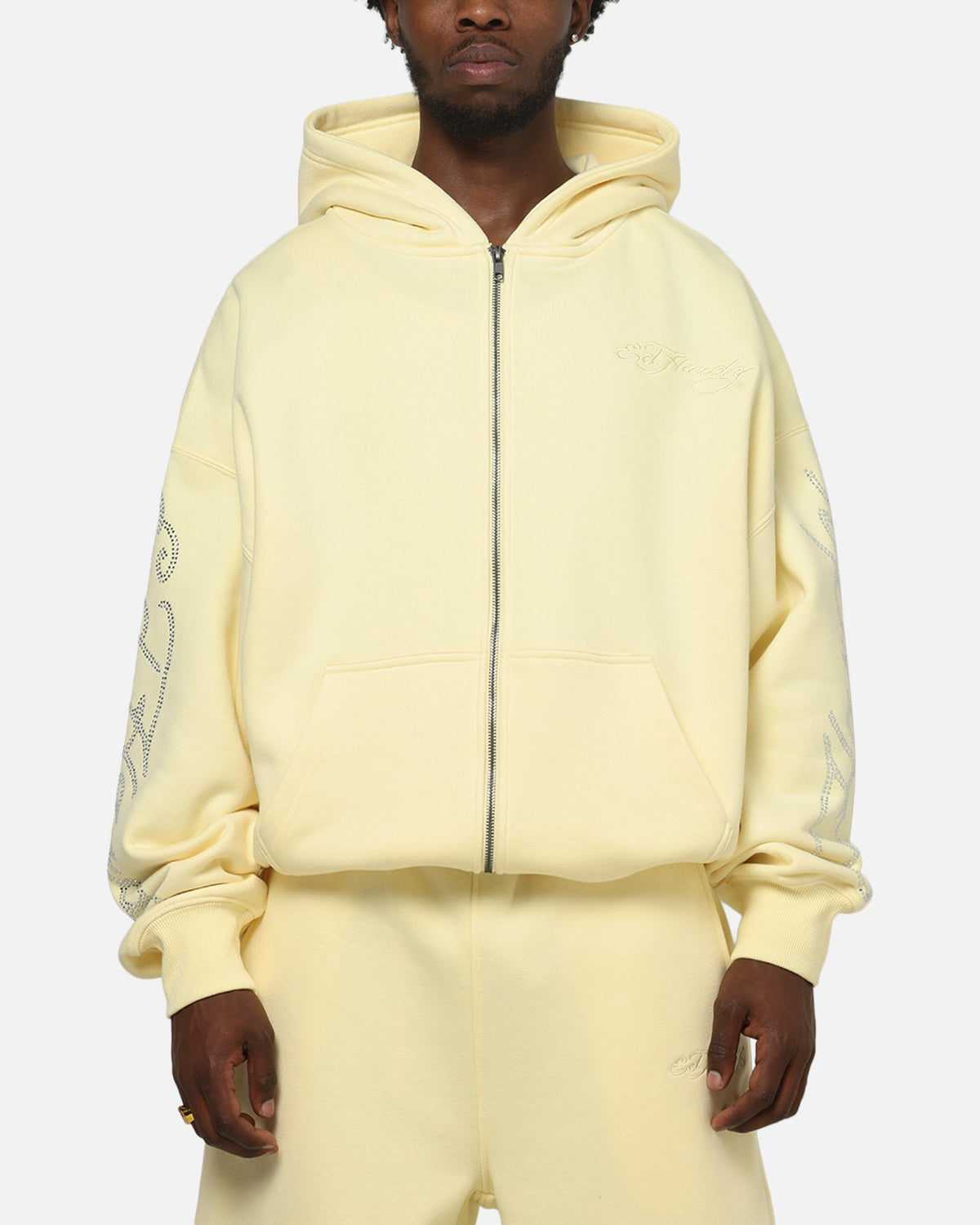 Ed Hardy Trinity Zip Hoodie Butter Yellow