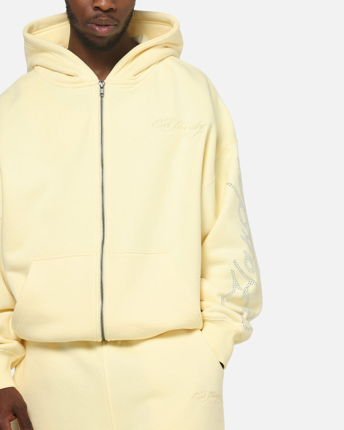 Ed Hardy Trinity Zip Hoodie Butter Yellow