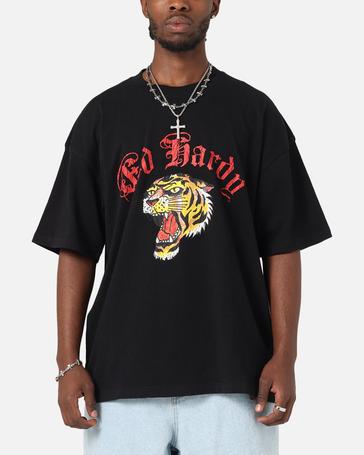 Ed Hardy Tiger Wrath T-Shirt Black