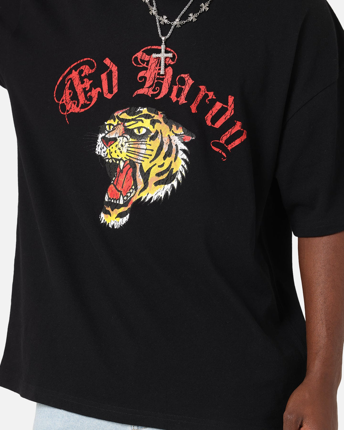 Ed Hardy Tiger Wrath T-Shirt Black