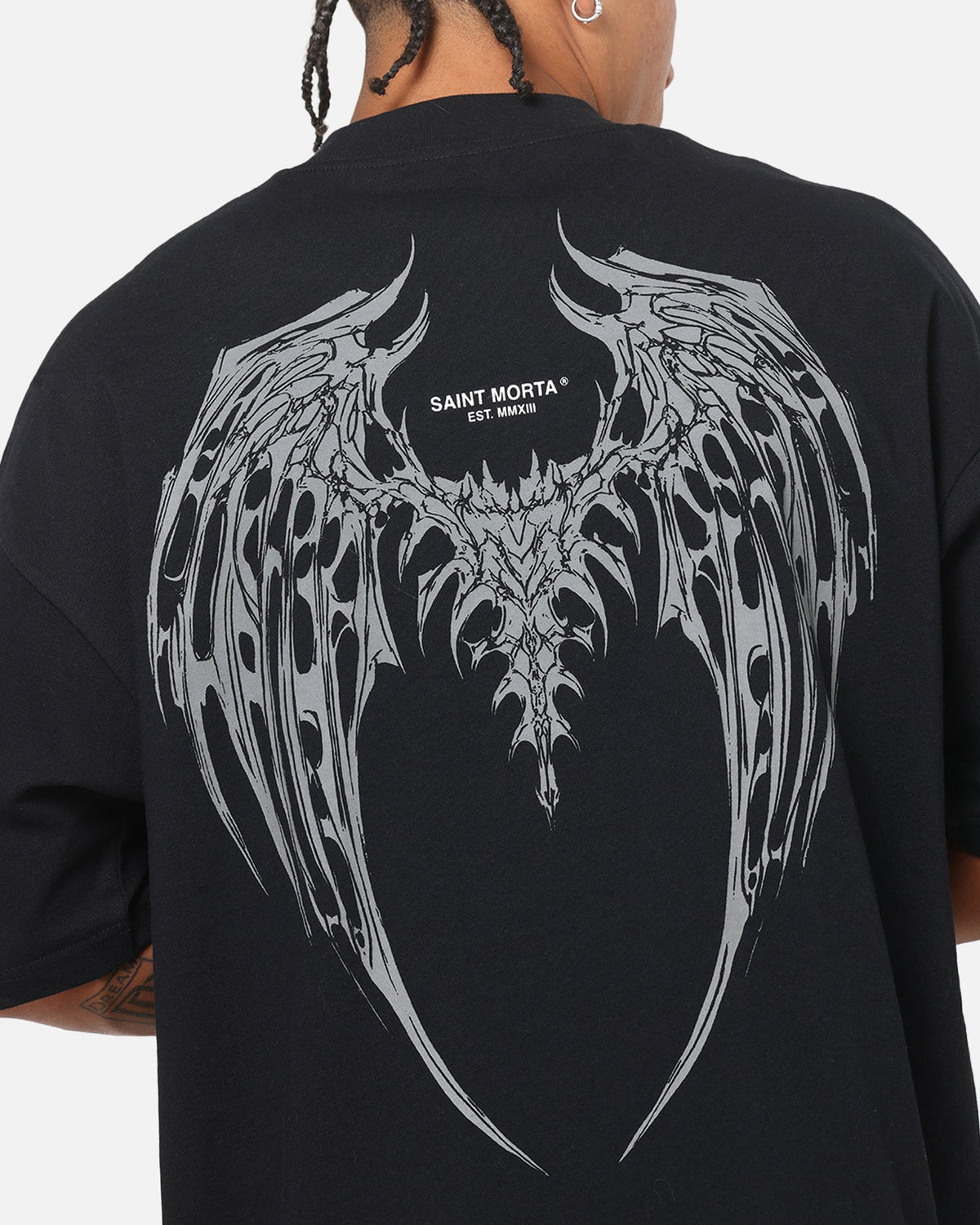 Saint Morta Departed Boxy T-Shirt Black/Grey
