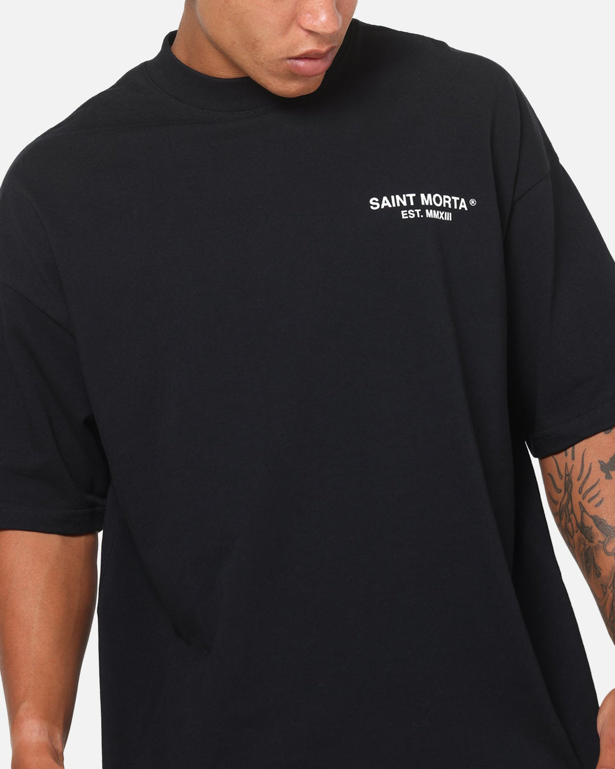Saint Morta Departed Boxy T-Shirt Black/Grey