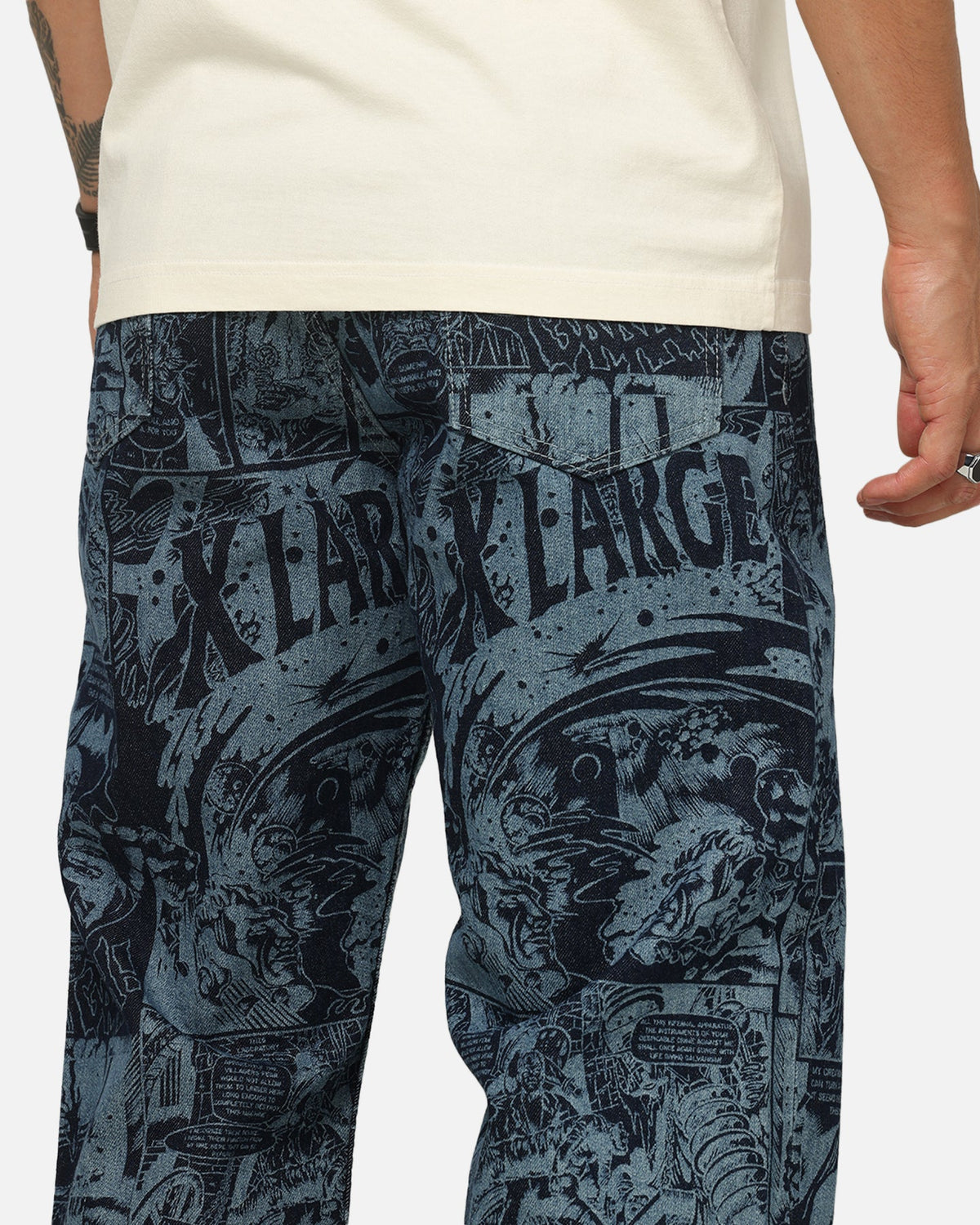 X-Large Comic Denim Pants Indigo