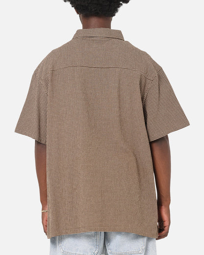 X-Large Liam Button Up Shirt Brown