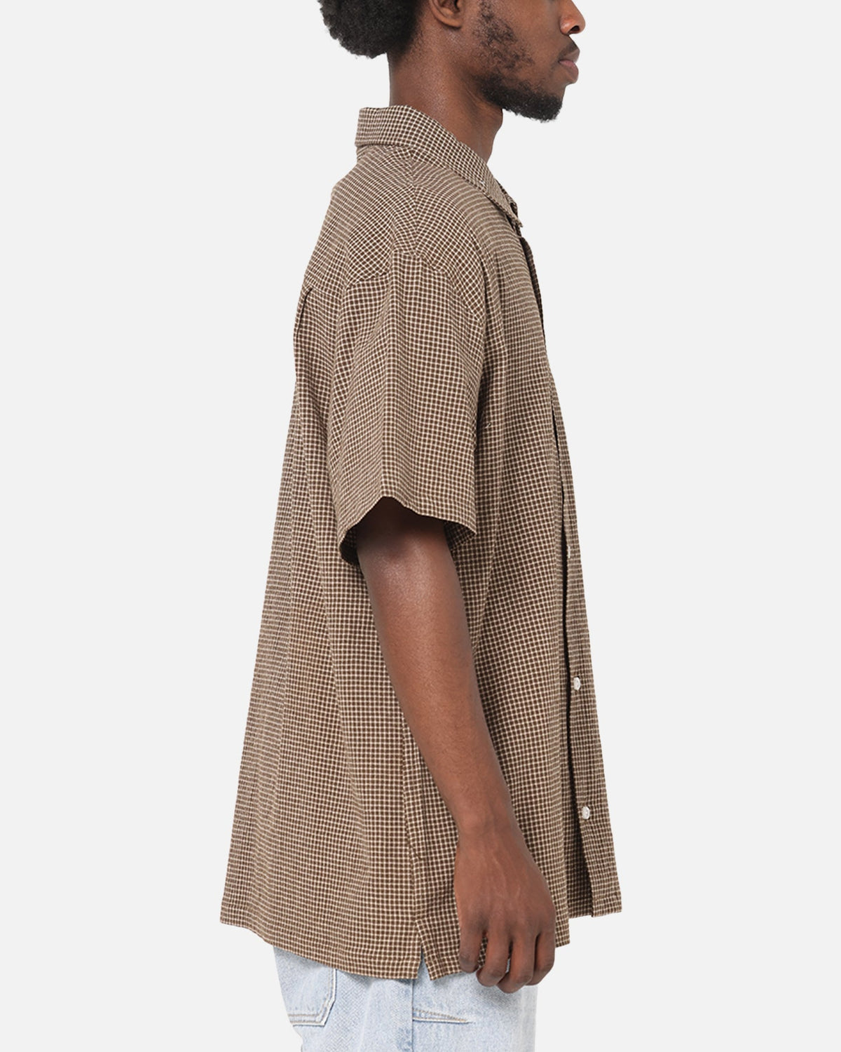 X-Large Liam Button Up Shirt Brown