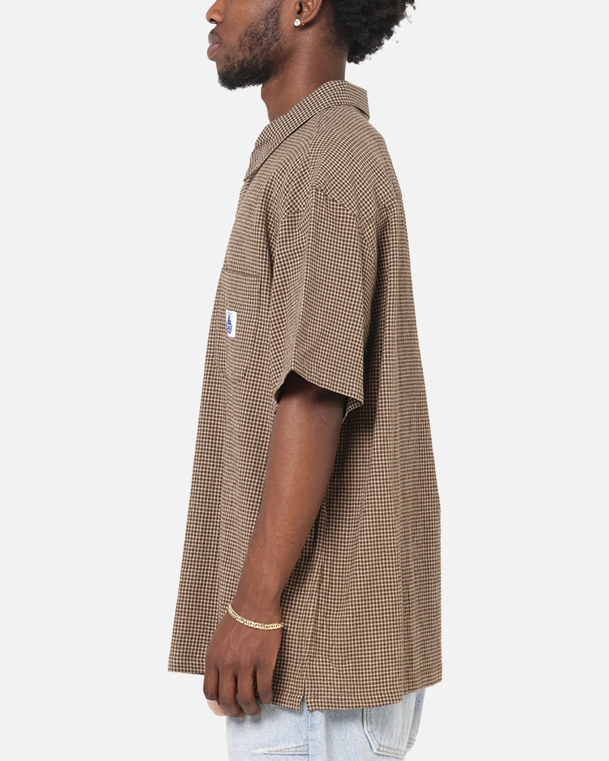 X-Large Liam Button Up Shirt Brown