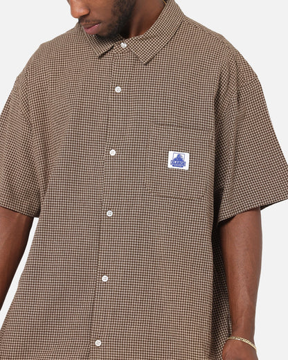 X-Large Liam Button Up Shirt Brown