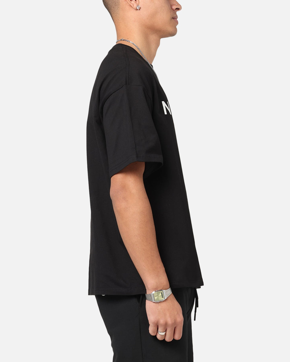 Nautica Letter Logo T-Shirt Black
