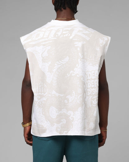 Loiter Sketch Book Muscle T-Shirt White