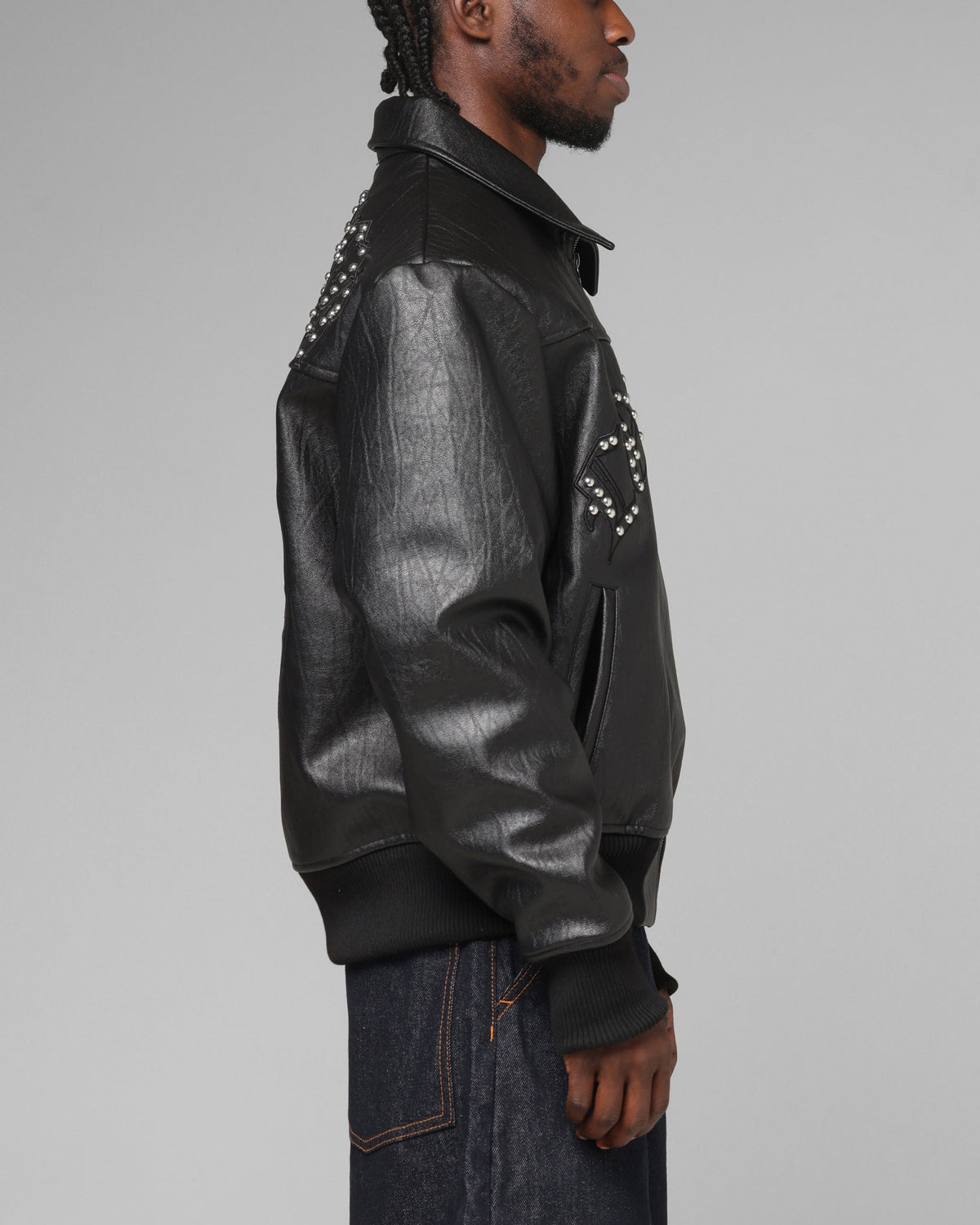 Loiter Imperial Vegan Leather Jacket Black