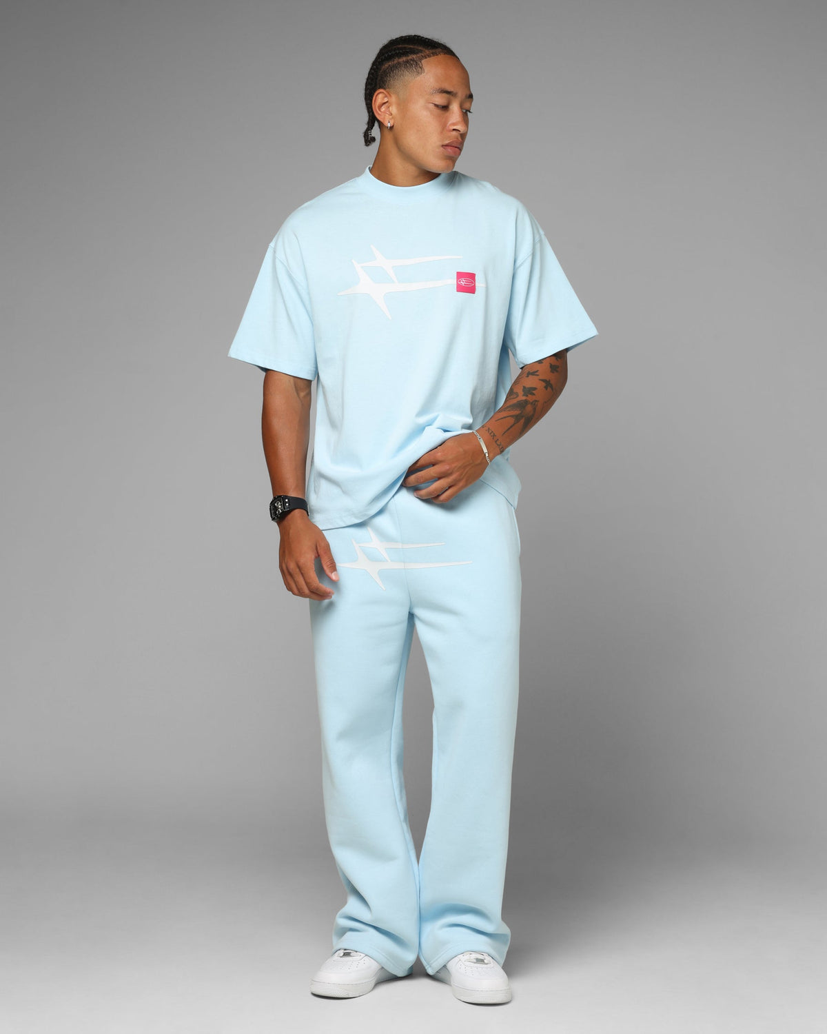 Loiter Hybrid Premium T-Shirt Light Blue