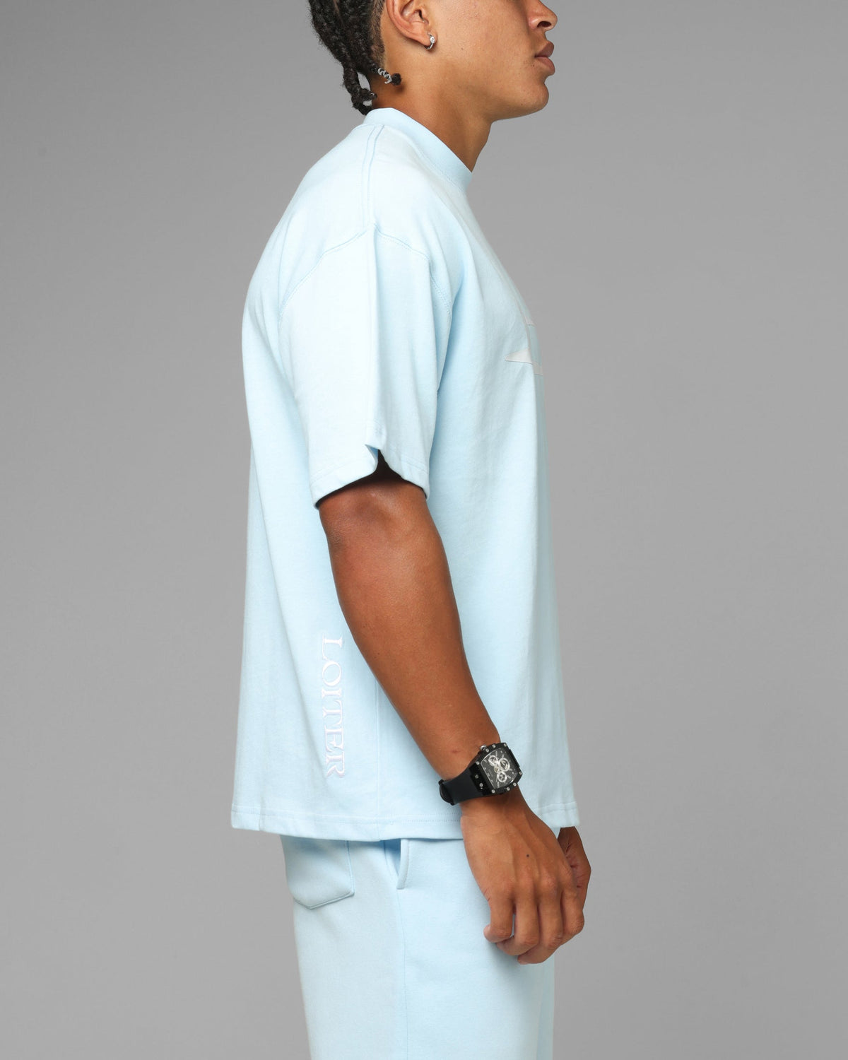 Loiter Hybrid Premium T-Shirt Light Blue