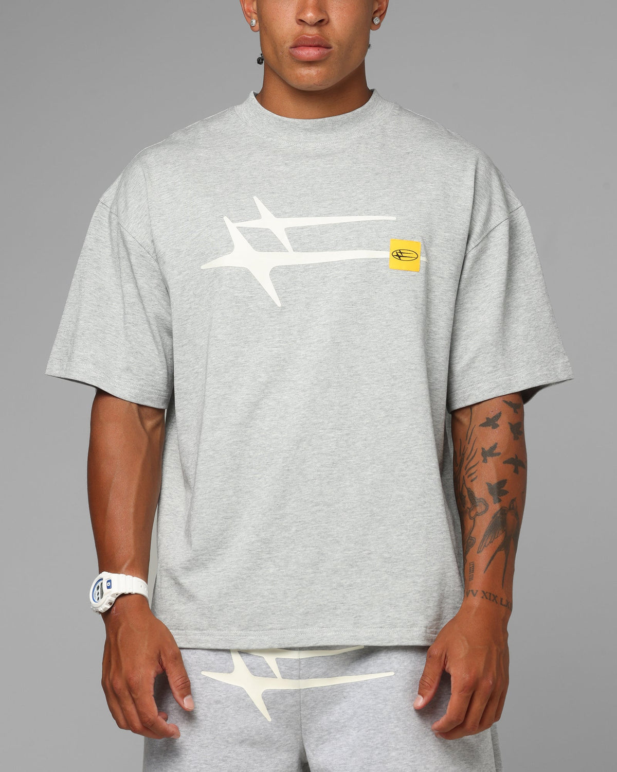 Loiter Hybrid Premium T-Shirt Grey Marle