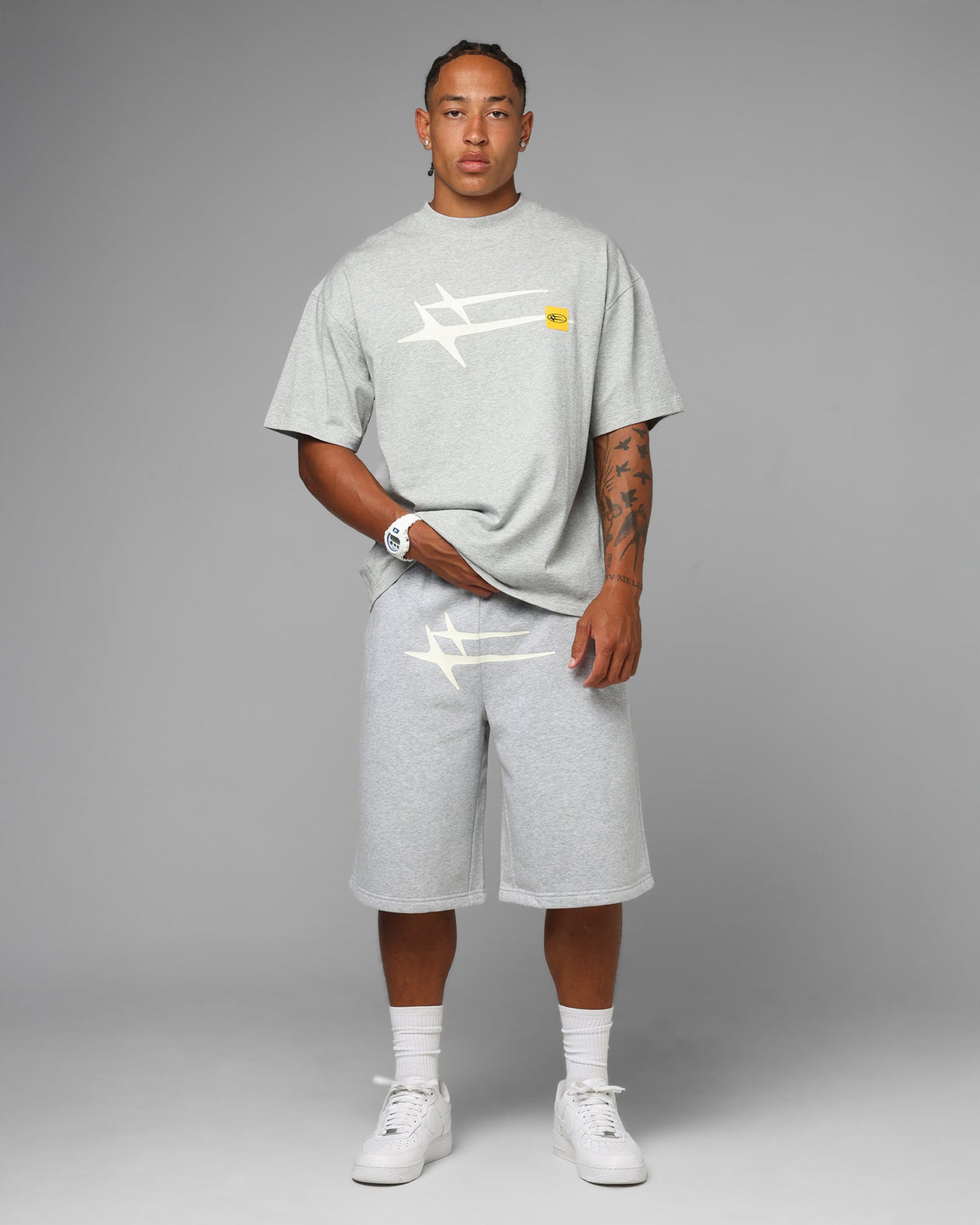 Loiter Hybrid Premium T-Shirt Grey Marle