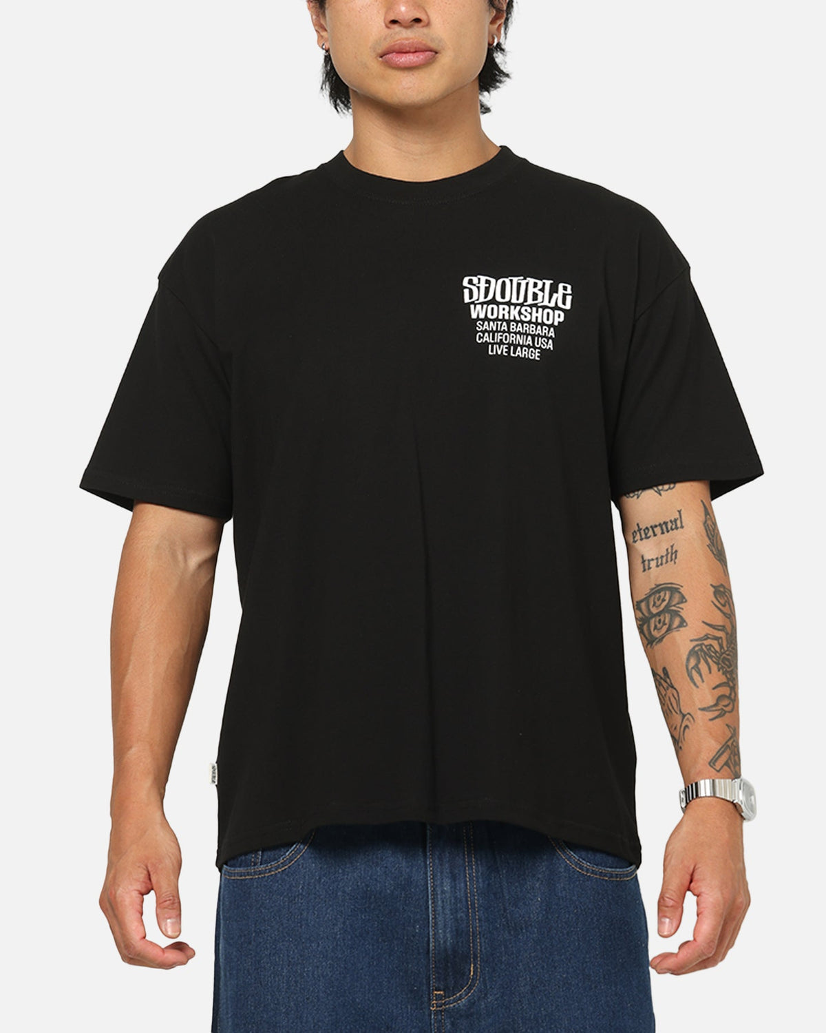 S Double Workshop T-Shirt Black