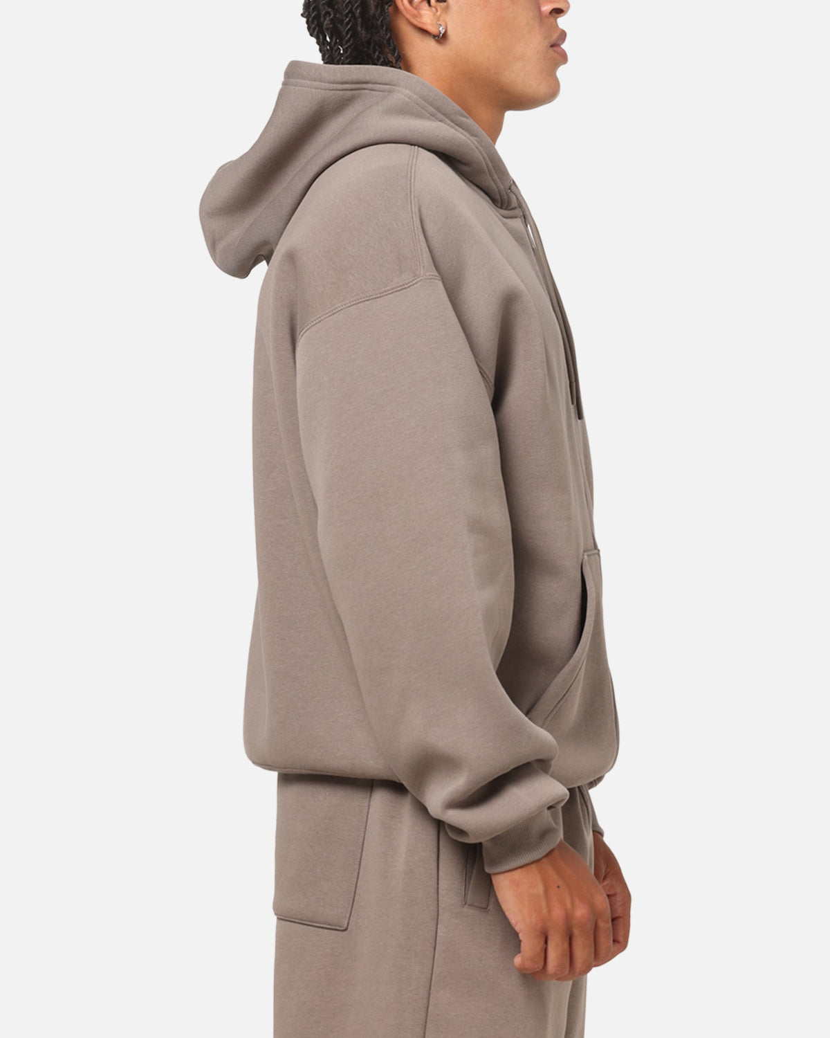 Jordan Jumpman Brooklyn Oversized Fleece Hoodie Olive Grey/Black