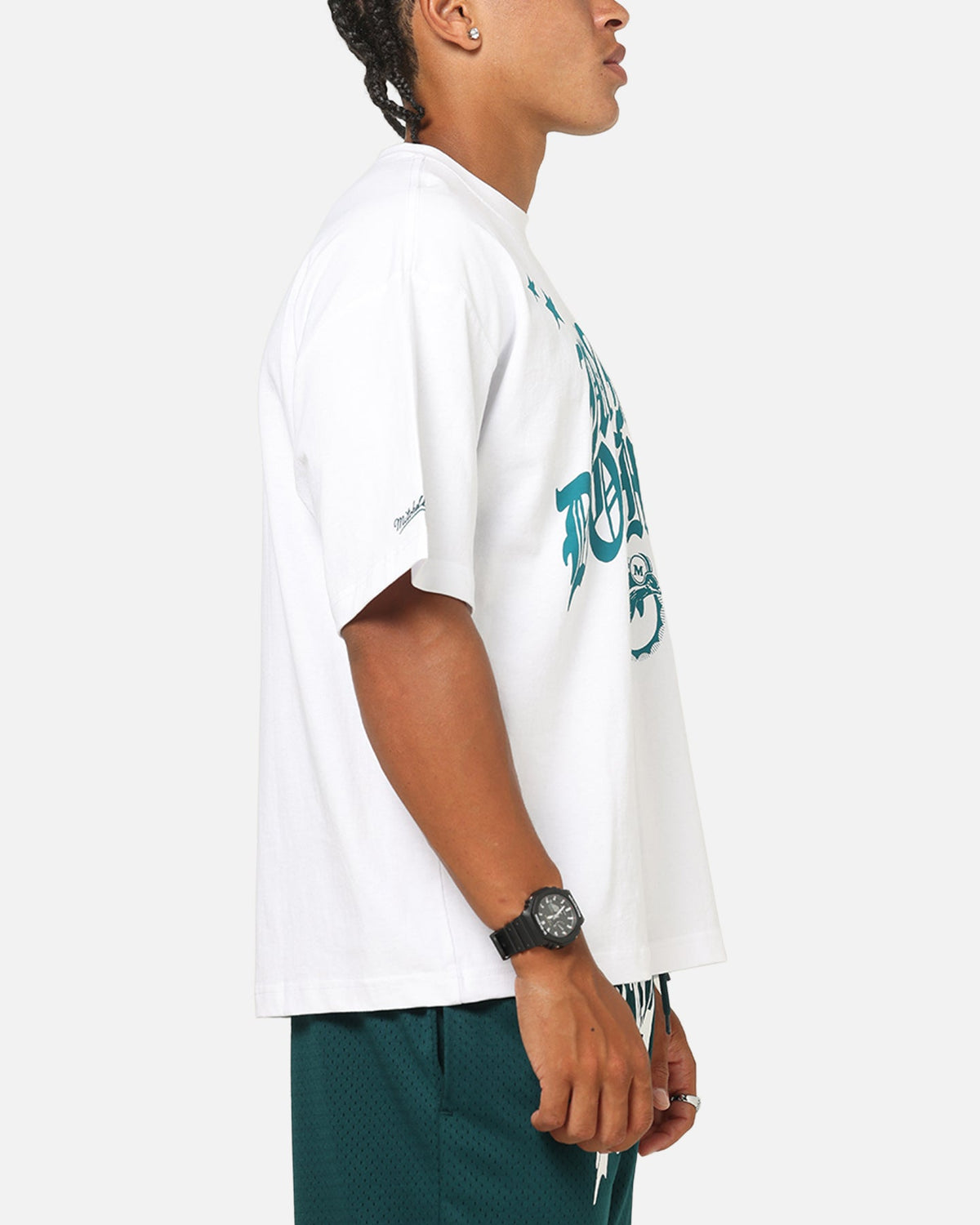 Mitchell & Ness Miami Dolphins Stars & Text Boxy T-Shirt White