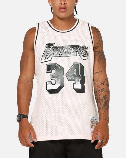 Mitchell & Ness Los Angeles Lakers Shaquille O'Neal LA Champ Swing Jersey Pink