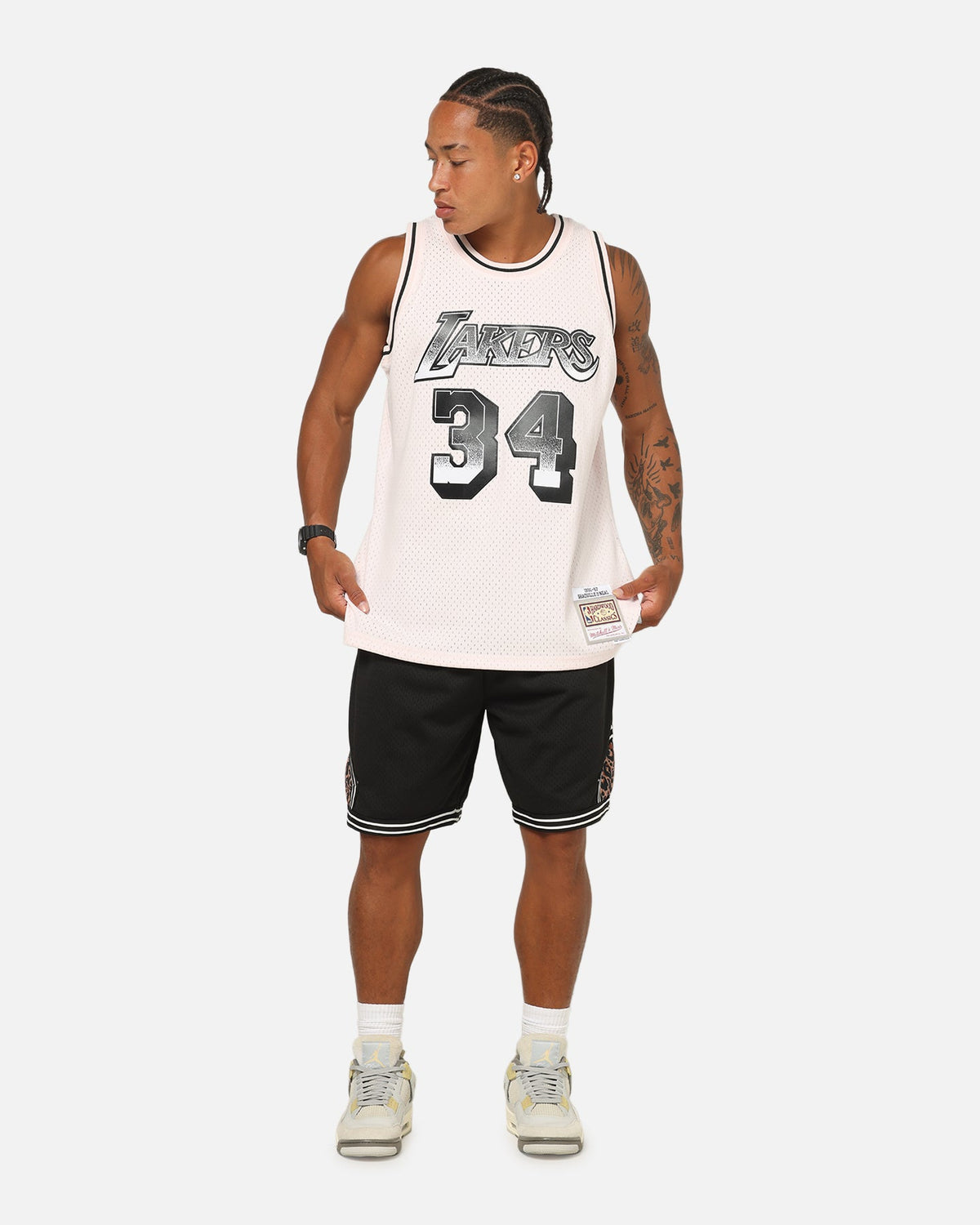 Mitchell & Ness Los Angeles Lakers Shaquille O'Neal LA Champ Swing Jersey Pink