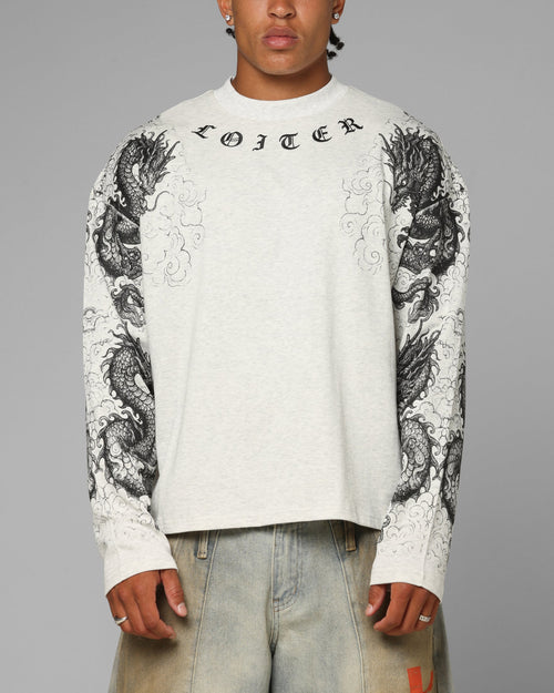 Loiter Dragon Tattoo Long Sleeve T-Shirt White