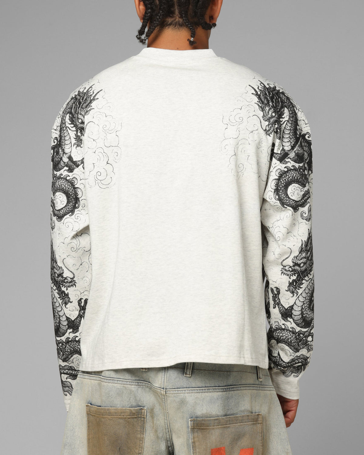 Loiter Dragon Tattoo Long Sleeve T-Shirt White