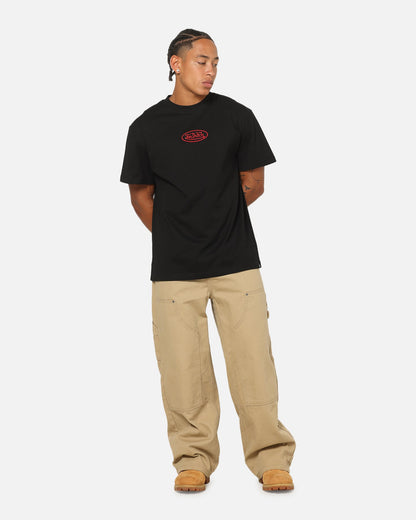 Von Dutch Distressed Embroidered Patch T-Shirt Black