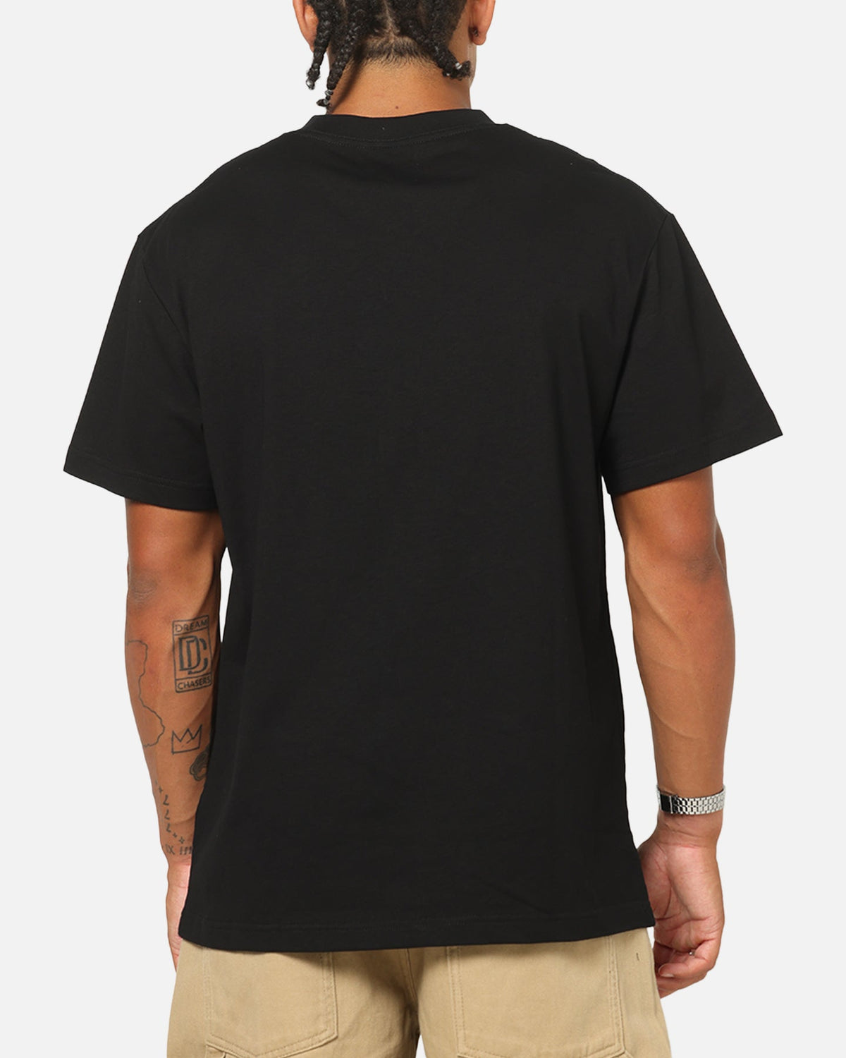 Von Dutch Distressed Embroidered Patch T-Shirt Black