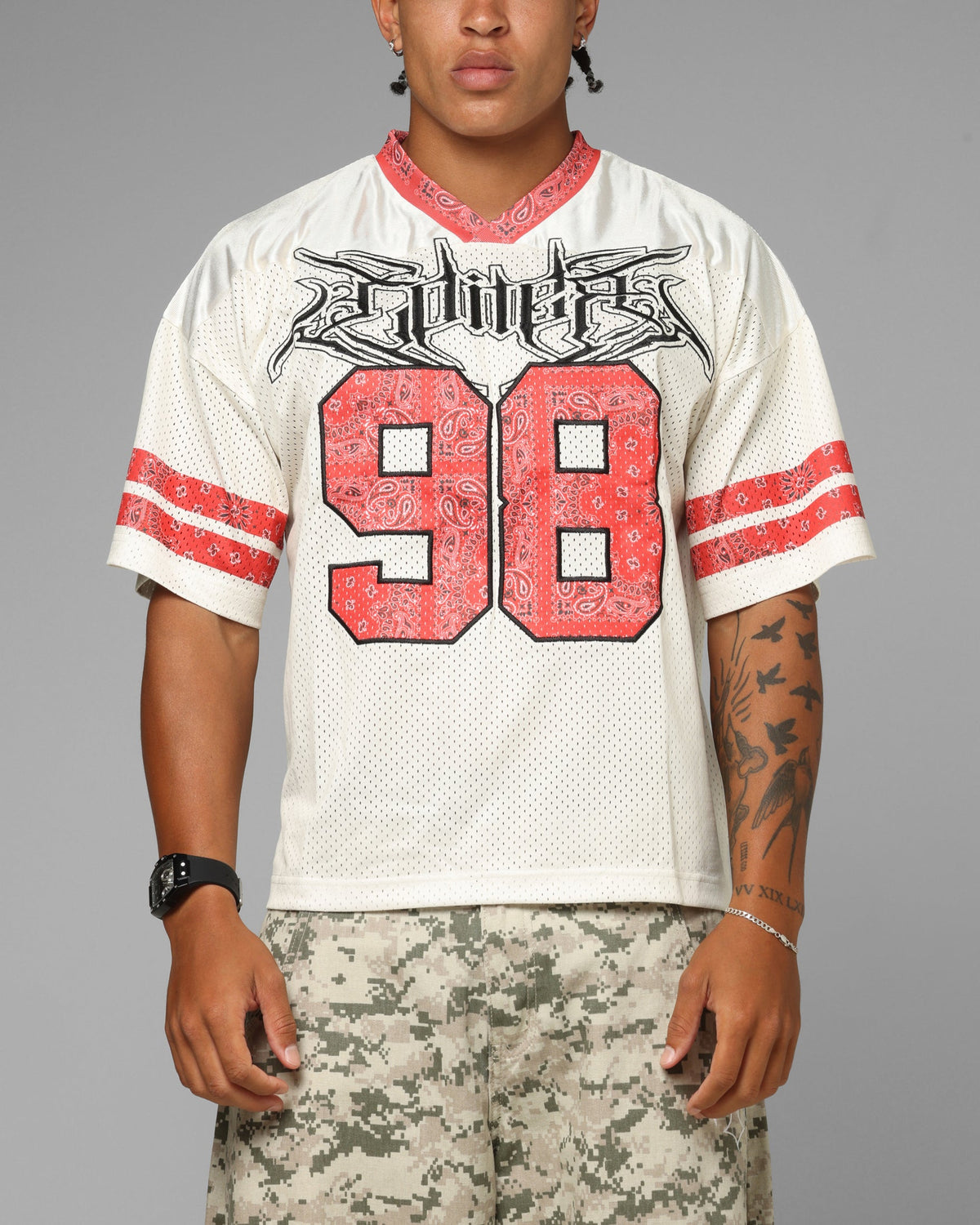 Loiter Hardcore Jersey Off White/Red