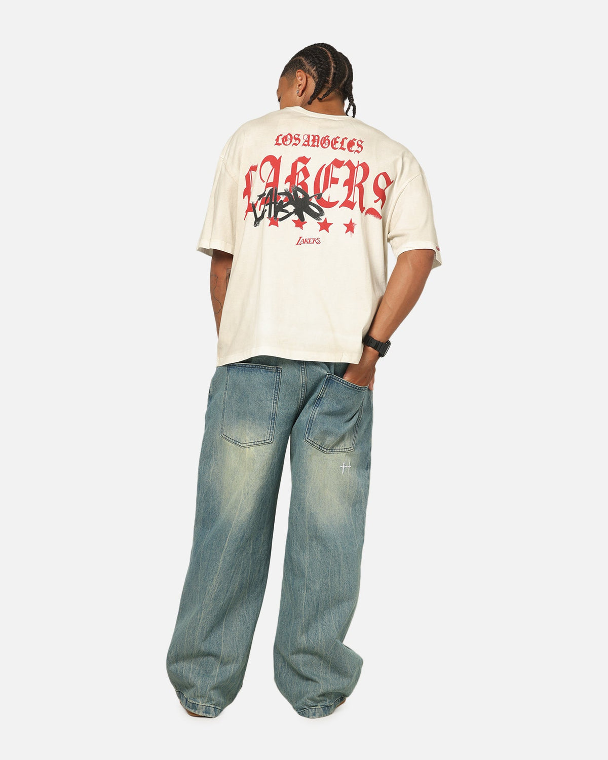 Mitchell & Ness Los Angeles Lakers Star T-Shirt Vintage White