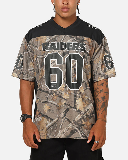 Majestic Athletic Las Vegas Raiders Mesh Oversized T-Shirt Khaki Forest Camo
