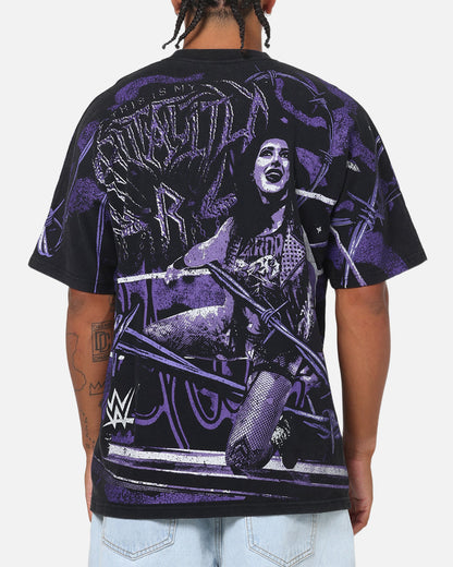 73Studio X WWE Rhea Ripley All Over Print T-Shirt Black Wash