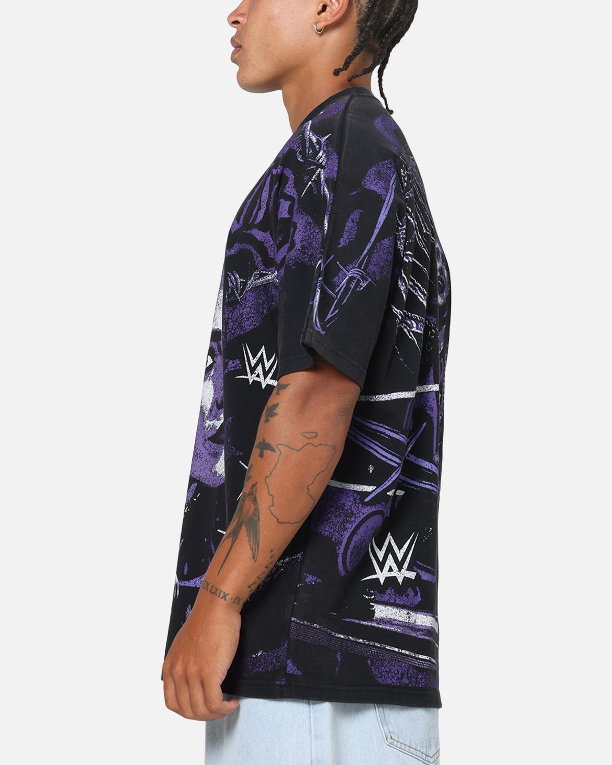 73Studio X WWE Rhea Ripley All Over Print T-Shirt Black Wash