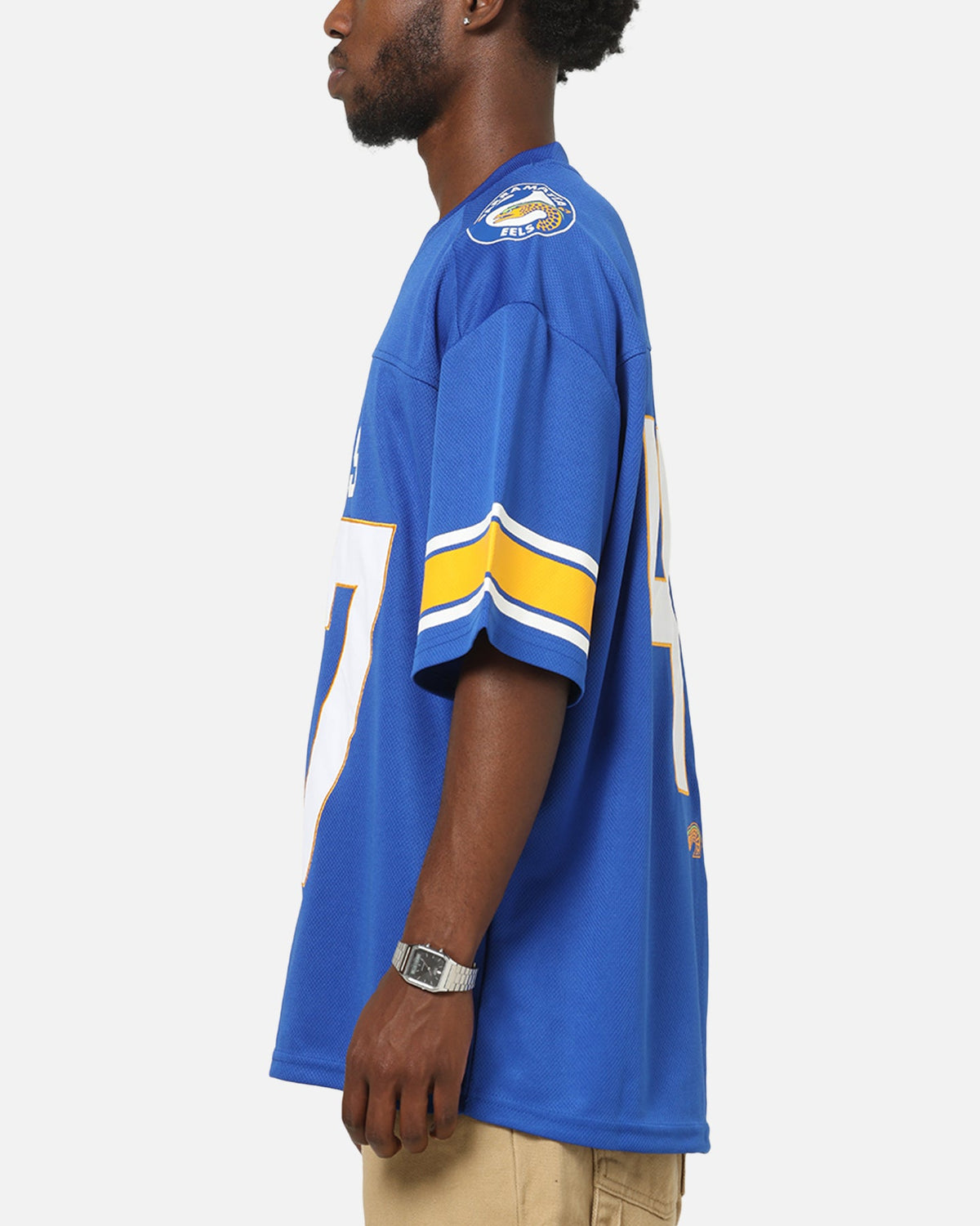 Bleacher Athletic Parramatta Eels NRL Gridiron Mesh Jersey Official Team Color