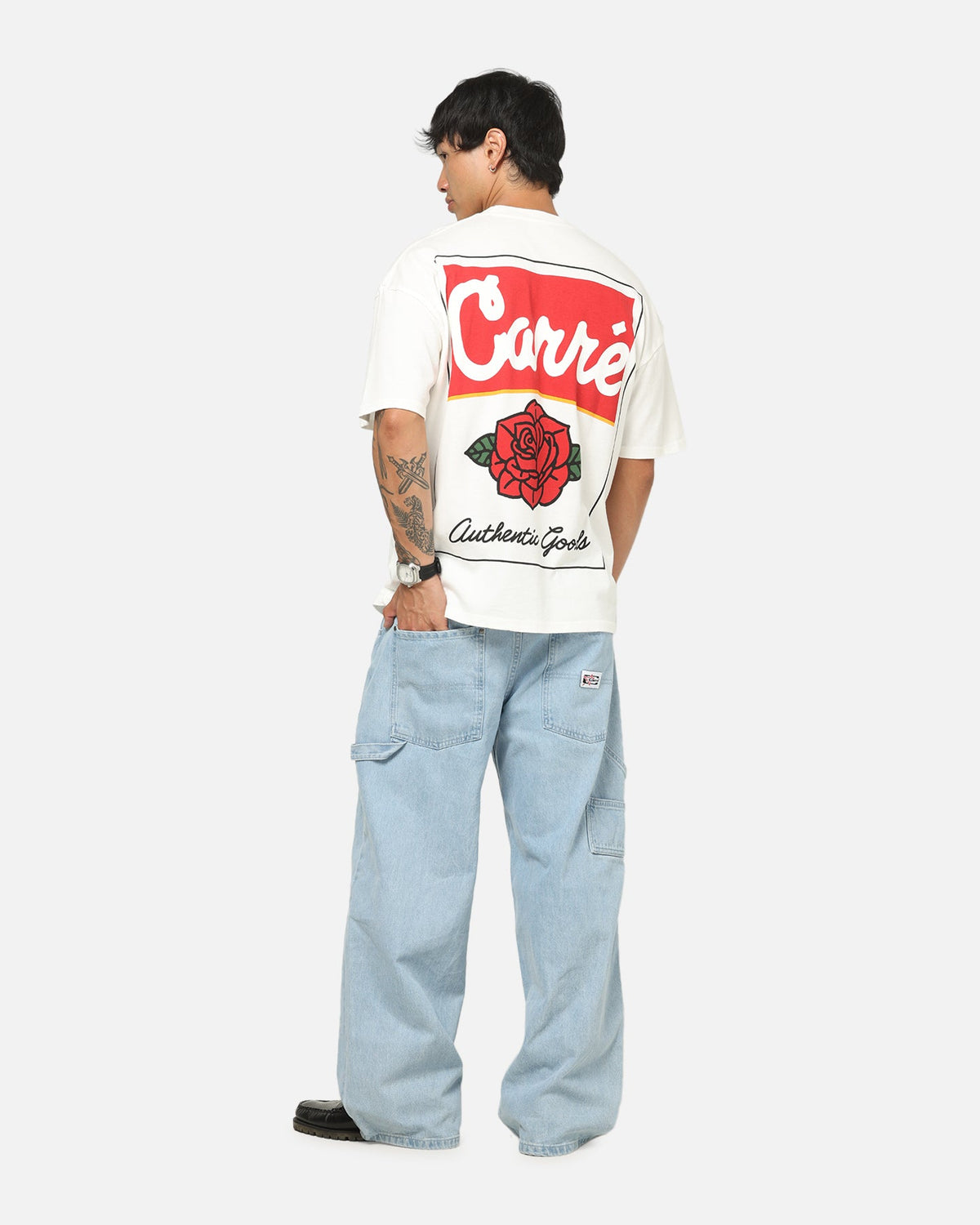 Carre Rose Box T-Shirt Off White