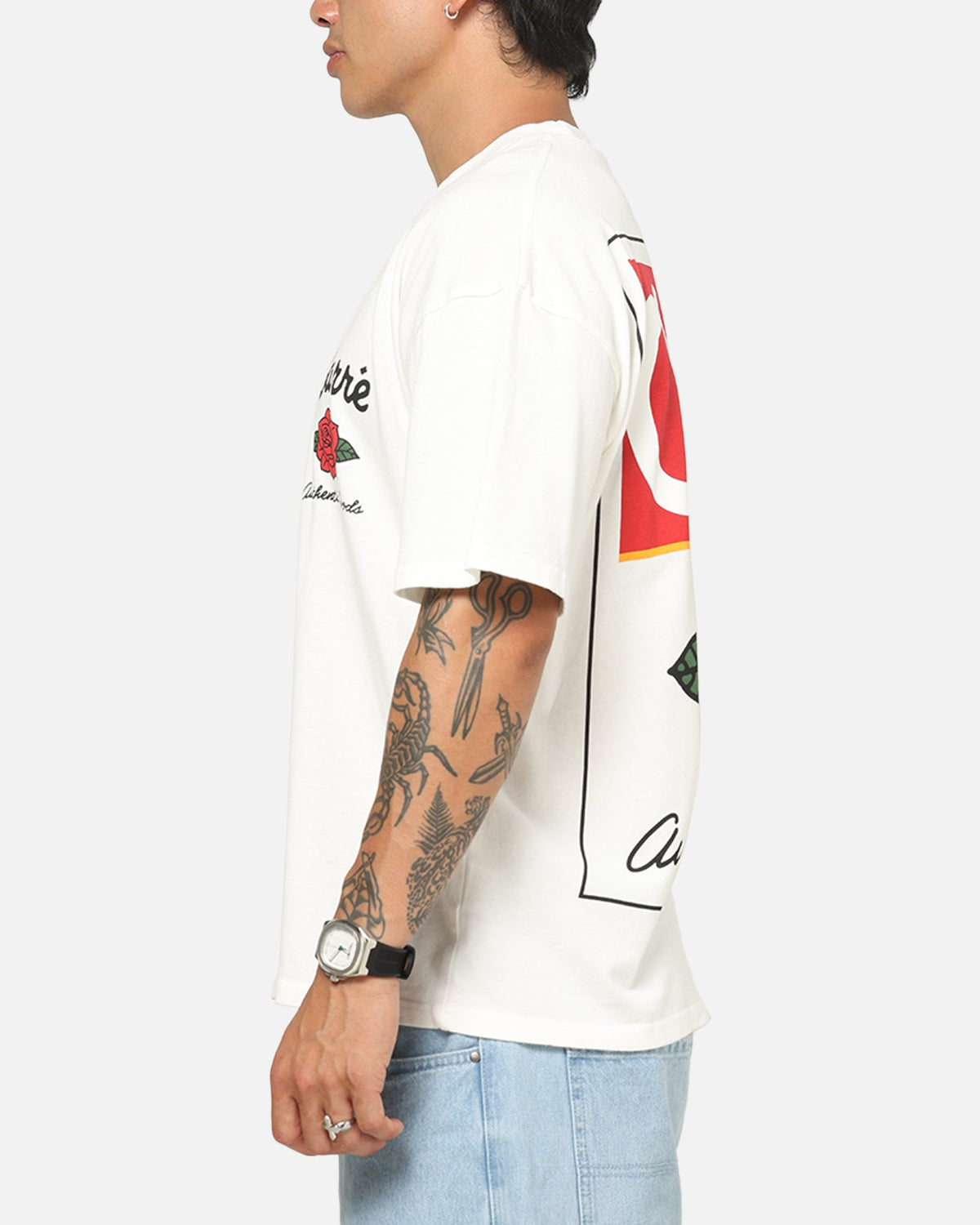 Carre Rose Box T-Shirt Off White
