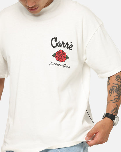 Carre Rose Box T-Shirt Off White
