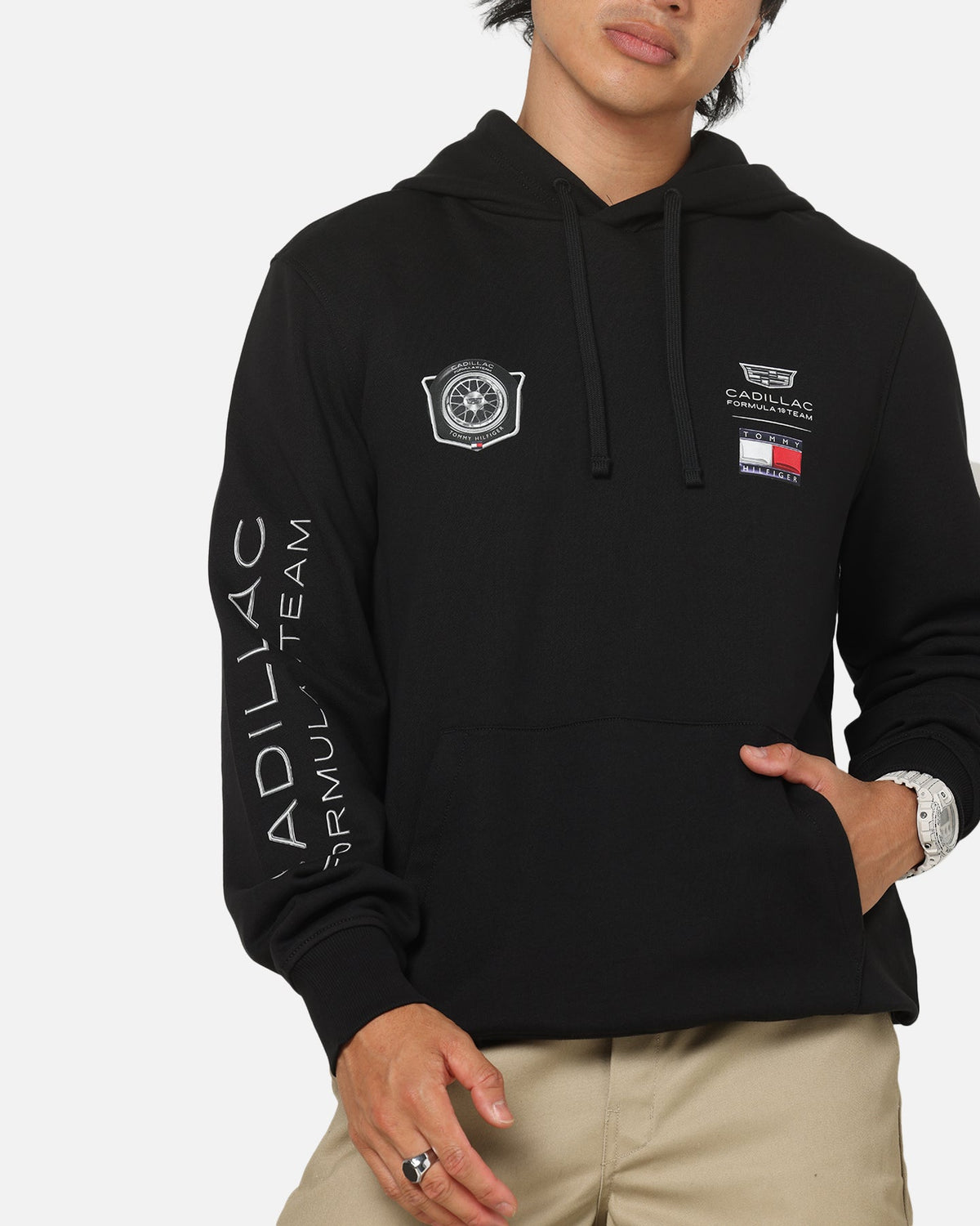 Tommy Hilfiger X Cadillac Formula 1 Team Car Graphic Hoodie Black